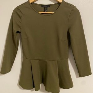 Army Green A-Line Top